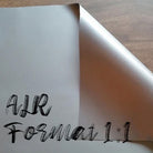 ALR Hochkontrast Leinwandtuch im Format 1:1 mit grauer Vorderseite und dunkelgrauer Rückseite für Standard- und Langdistanzprojektoren