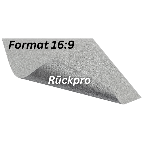 Leinwandtuch Rückprojektion im Format 16:9 – graues, lichtdurchlässiges Rückpro-Tuch für Projektion von hinten