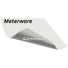 Beidseitig nutzbares Hochkontrast-Leinwandtuch Gammalux 2.0 als Meterware, graue Vorderseite für besseren Schwarzwert und Kontrast, weiße Rückseite matt weiß, Gain 0,61 / 0,97, Rollenbreite 1,90 m