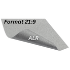 ALR Hochkontrast Leinwandtuch im Format 21:9, graues Tageslichtleinwand-Material , Vorder- und Rückseite sichtbar